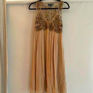 Cream embellished dress